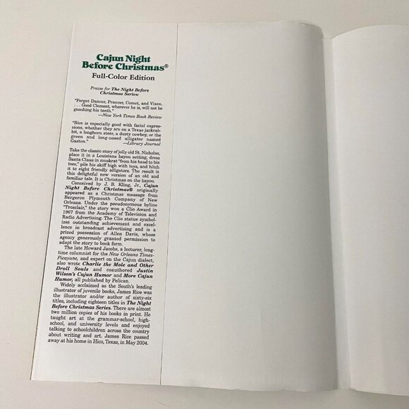 2007 Cajun Night Before Christmas Hardcover Book By Trosclair Pelican - Picture 7 of 16